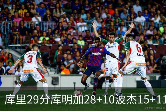 库里29分库明加28+10波杰15+11 勇士力克篮网